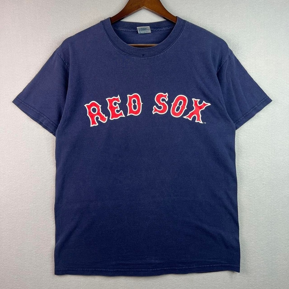 Vintage Boston Red Sox 33 Jason Varitek 2004 Blue Tee Shirt M